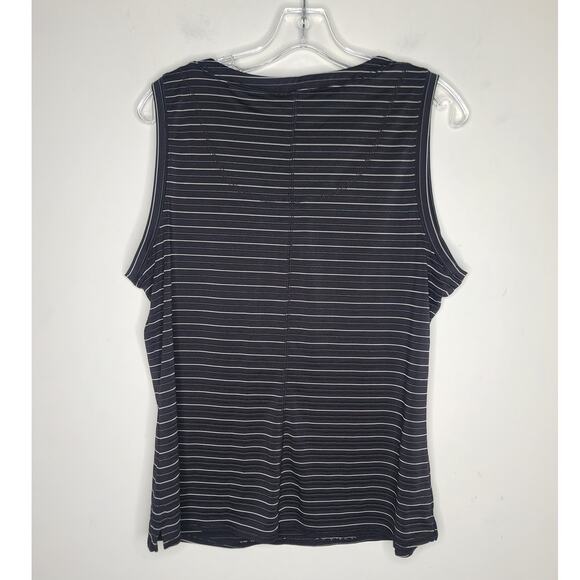 Royal Robbins black white stripe tank top - large - Picture 4 of 5
